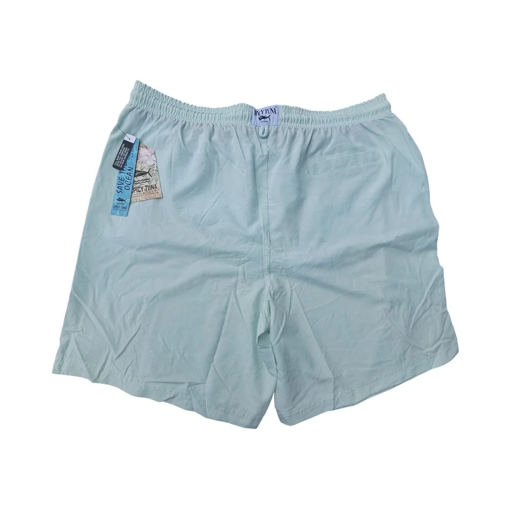 Spicy Tuna NWT Mens Mint Green UPF 50+ Swim Trunks Size 2XL SW3116